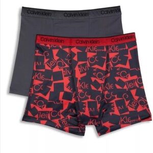 NWT Calvin Klein Boxer Brief, Pack of 2 - Logo Collage Size XL 16/18